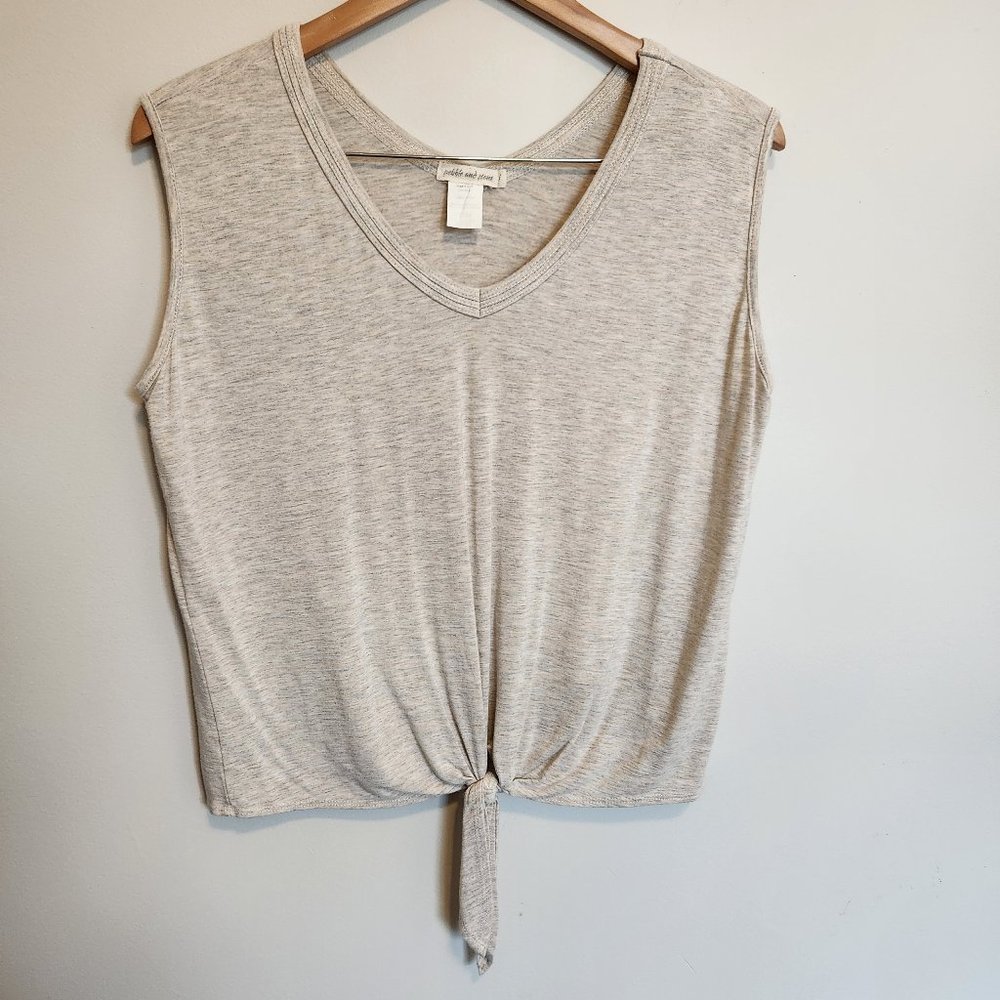 Pebble and Stone Sleeveless Crop Top